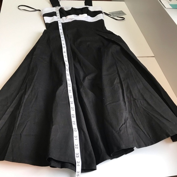 Unique Vintage Tuxedo Halter Black Dress - Picture 8 of 8